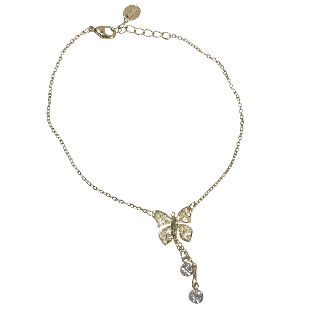 Claire’s Butterfly Pendant Ankle Bracelet [Free with any $15 purchase]